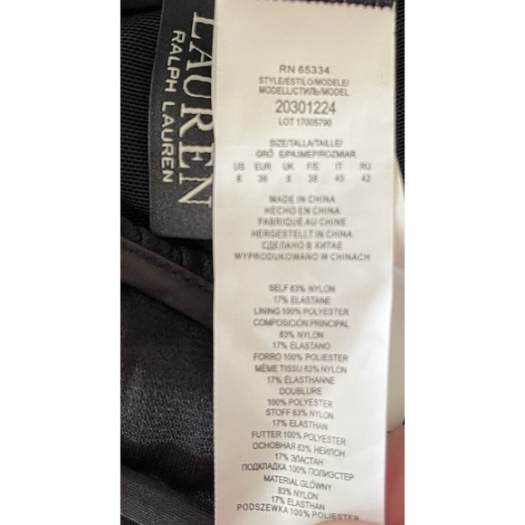 Ralph Lauren Women's Black Double Strap Twist Front Tankini Top Size‎ 6 $115 - Picture 4 of 4